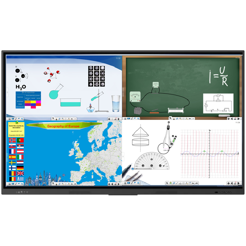Інтерактивна панель Prestigio Solutions Multiboard Light 86" (PSMB000L866), MozaBook 3 р., настінне кріплення